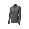 Picture of Sport-Tek® Ladies PosiCharge® Electric Heather Colorblock 1/4-Zip Pullover