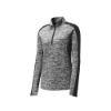 Picture of Sport-Tek® Ladies PosiCharge® Electric Heather Colorblock 1/4-Zip Pullover